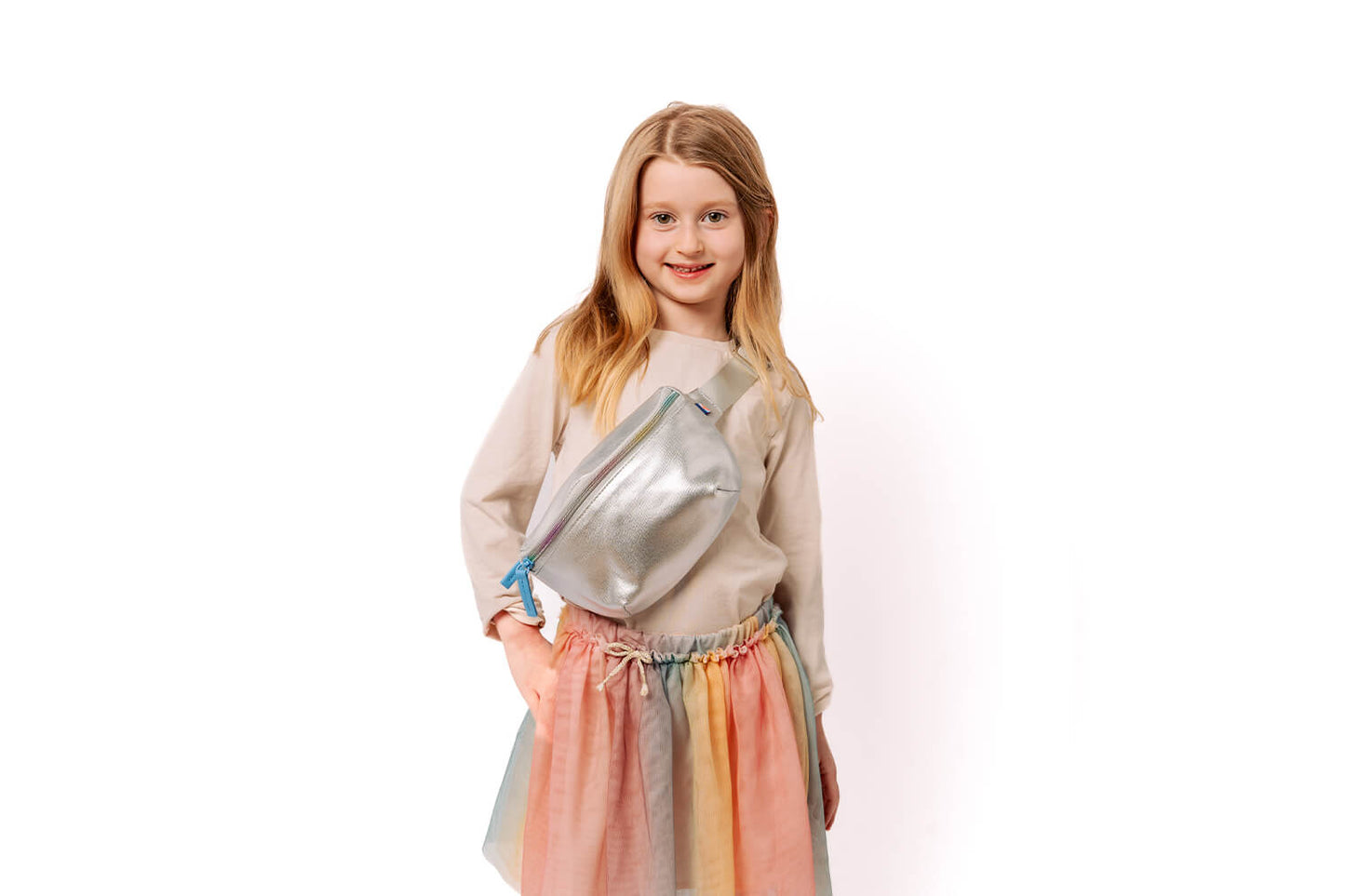 Kibou Kids Belt Bag - Silver Canvas