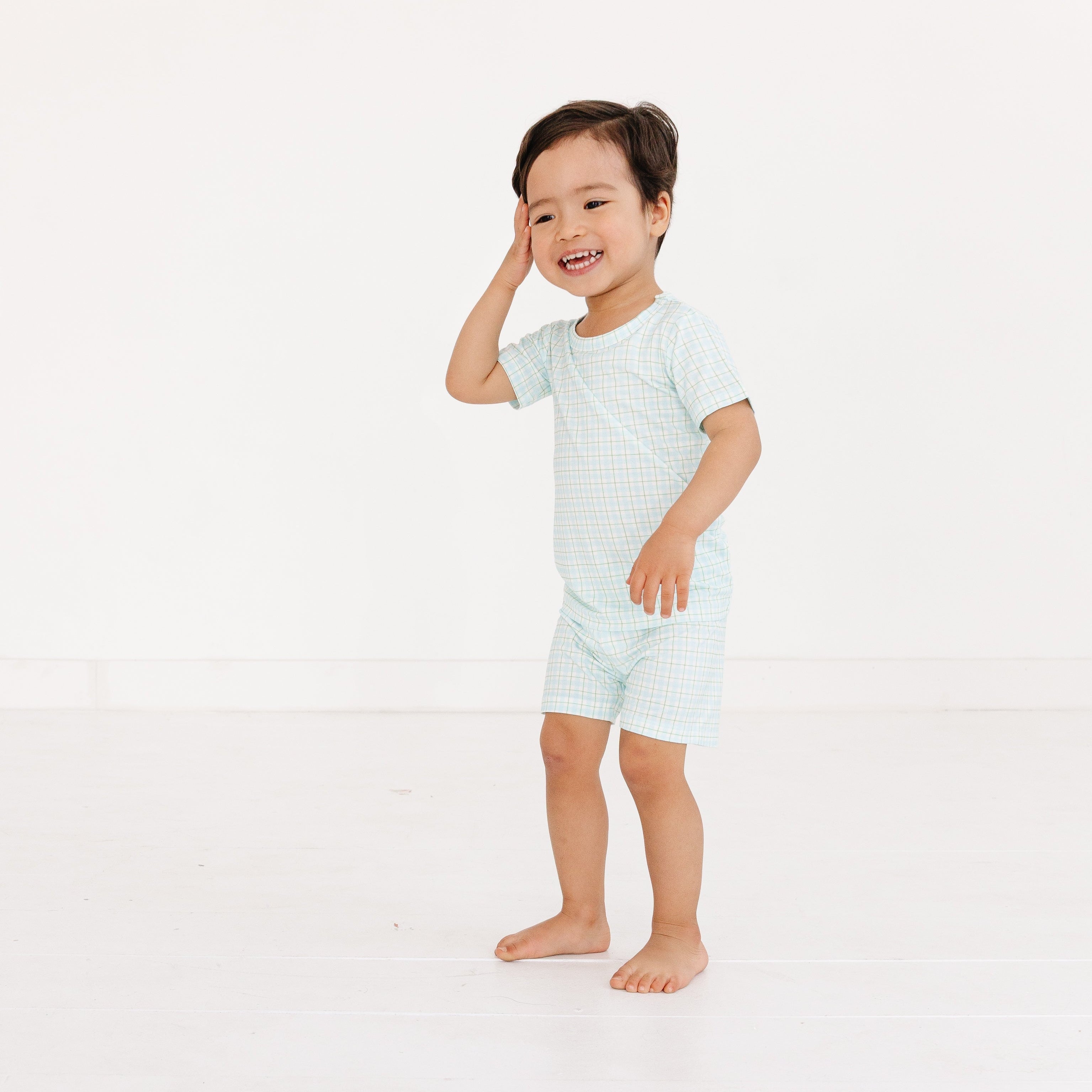 Bluegrass Picnic Short Sleeve & Shorts Bamboo Toddler Pajama Set | Motette