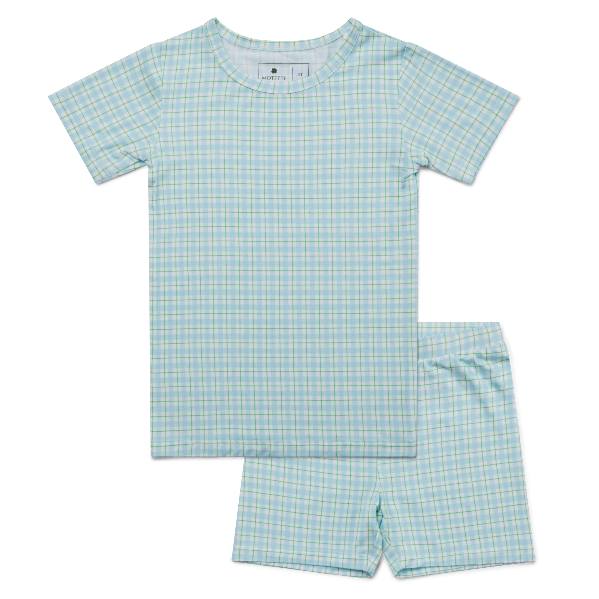 Bluegrass Picnic Short Sleeve & Shorts Bamboo Toddler Pajama Set | Motette - additional view