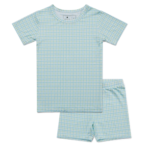 Bluegrass Picnic Short Sleeve & Shorts Bamboo Toddler Pajama Set | Motette - additional view