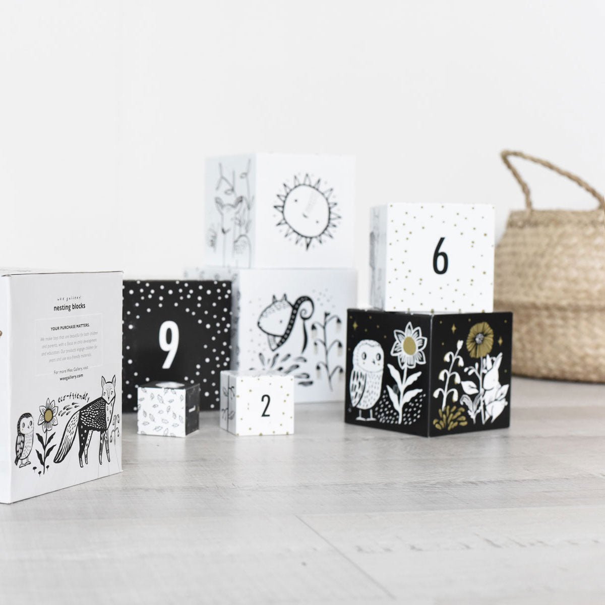 Nesting Blocks - Woodland Numbers | Wee Gallery - additional view