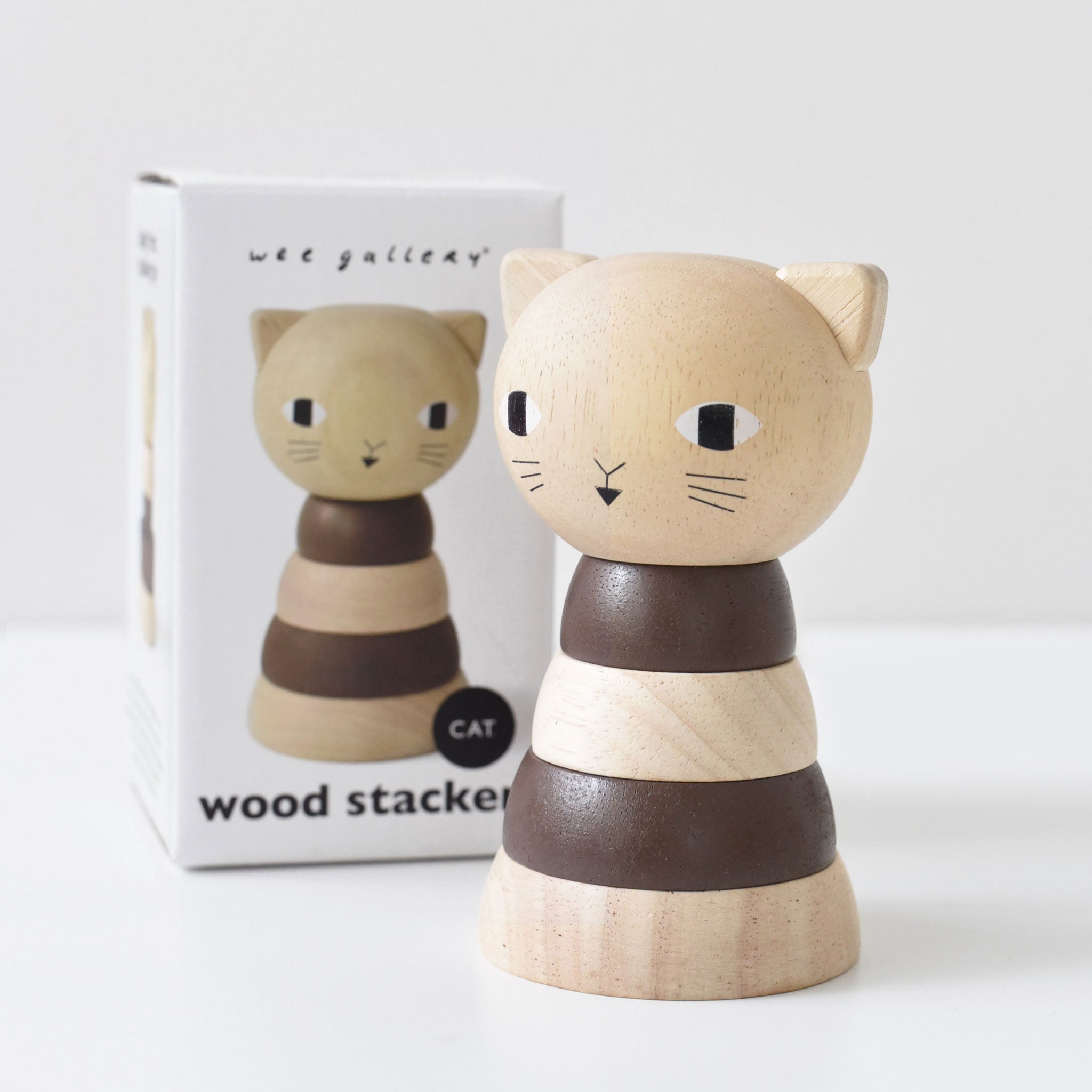 Wood Stacker - Cat | Wee Gallery - additional view
