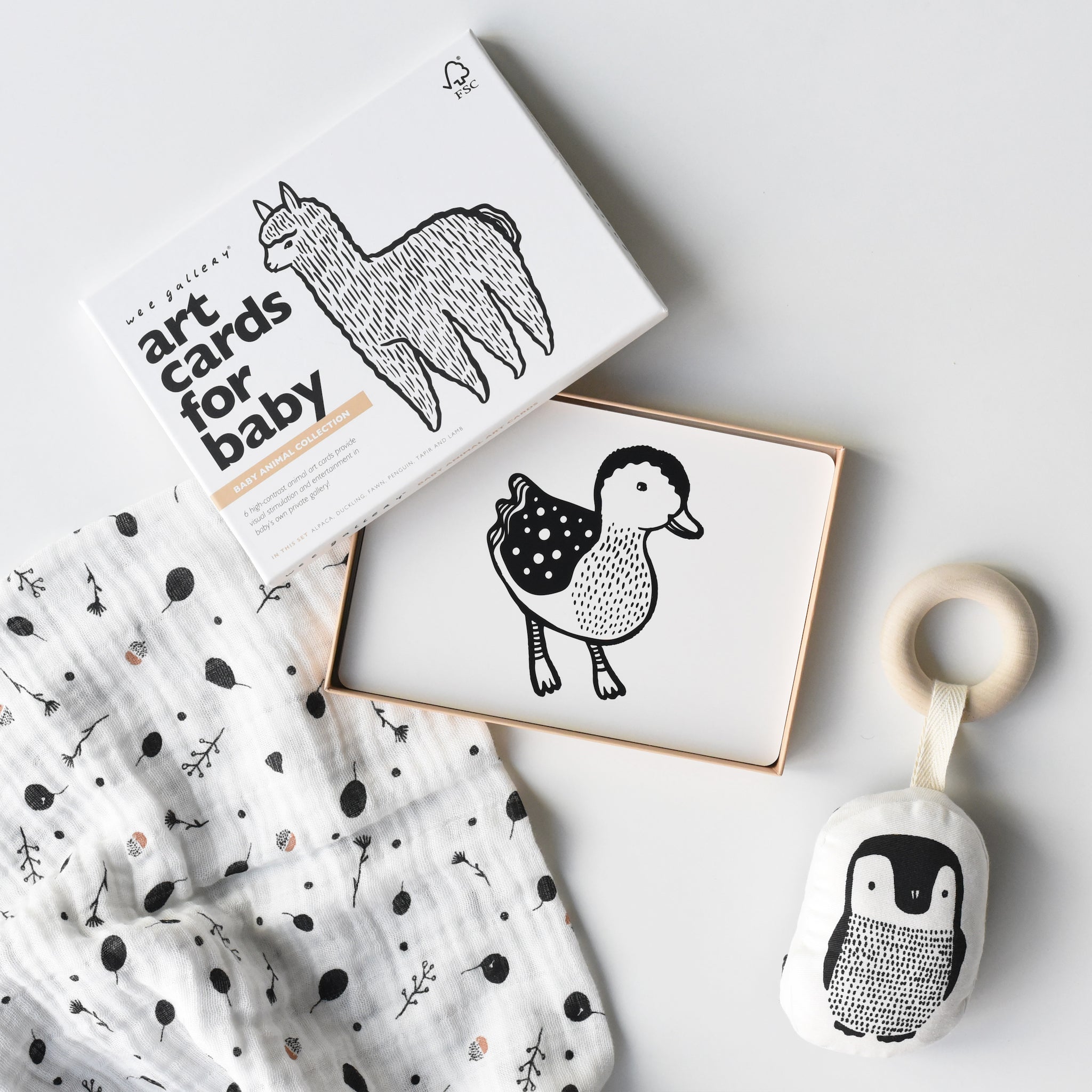Newborn Baby Gift Set - Baby Animals | Wee Gallery - additional view