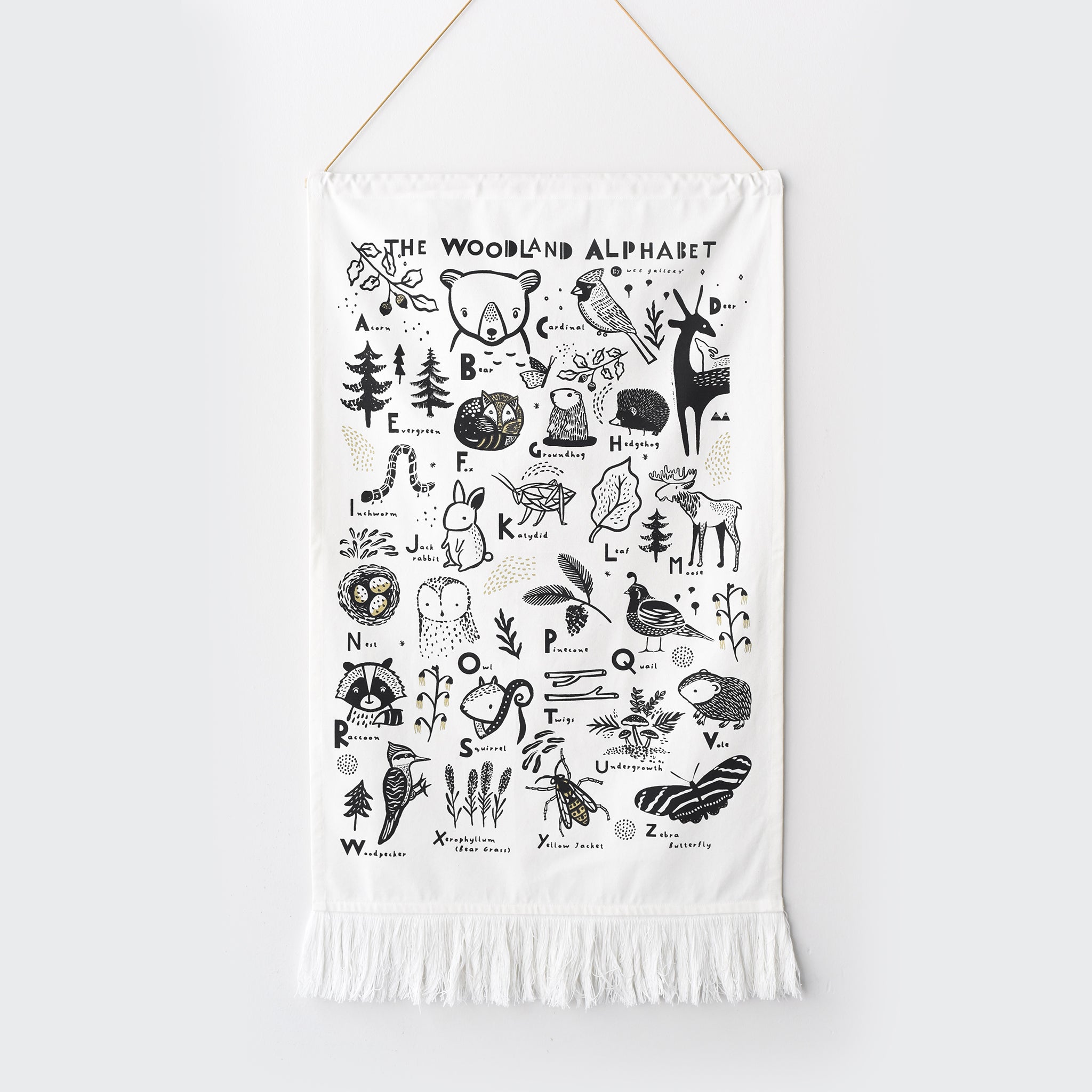 Woodland Alphabet Tapestry | Wee Gallery - additional view