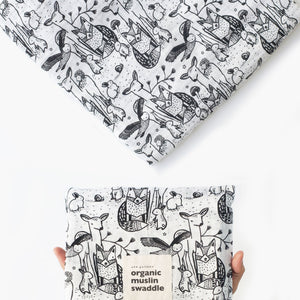 Organic Muslin Swaddle - Forest | Wee Gallery