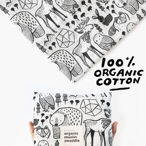 Organic Muslin Swaddle - Nordic | Wee Gallery - additional view