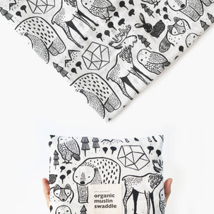 Organic Muslin Swaddle - Nordic | Wee Gallery