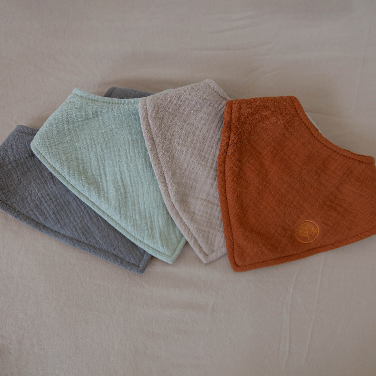Pebble Muslin Bandana Bibs Set (4-Pack)