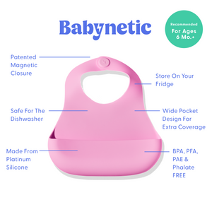 Magnetic Bib - Strawberry Dream + Grape Crush | Babynetic - additional view