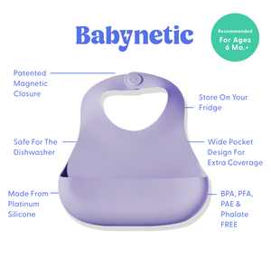 Magnetic Bib - Grape Crush | Babynetic - additional view