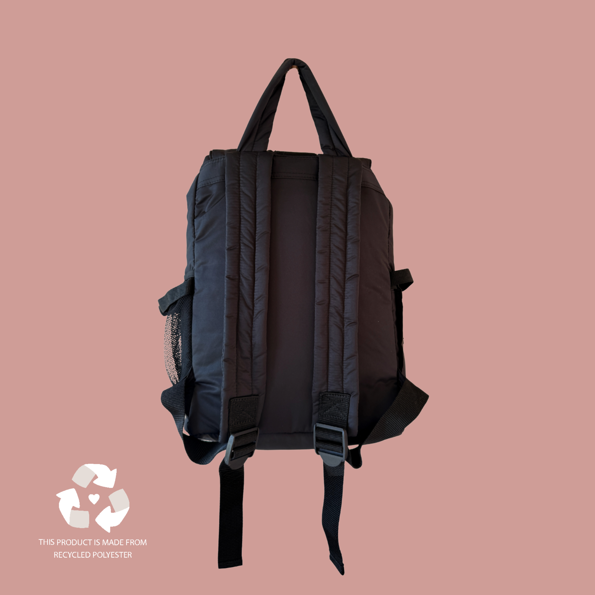 durable recycled work backpack black