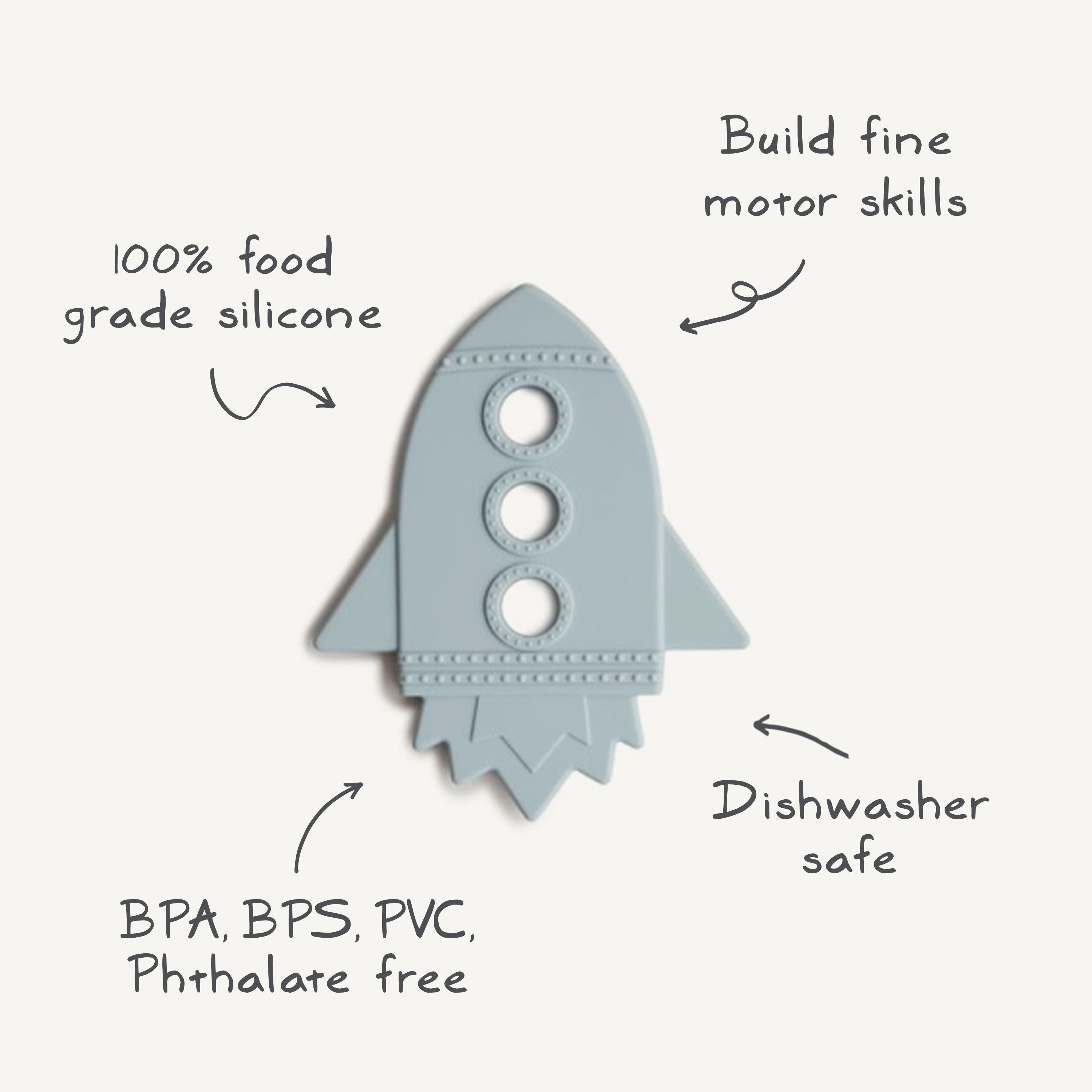 Rocket Teether | Mushie - additional view
