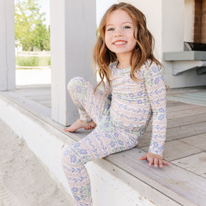 Spring Cascade Bamboo Toddler Pajama Set | Motette - additional view