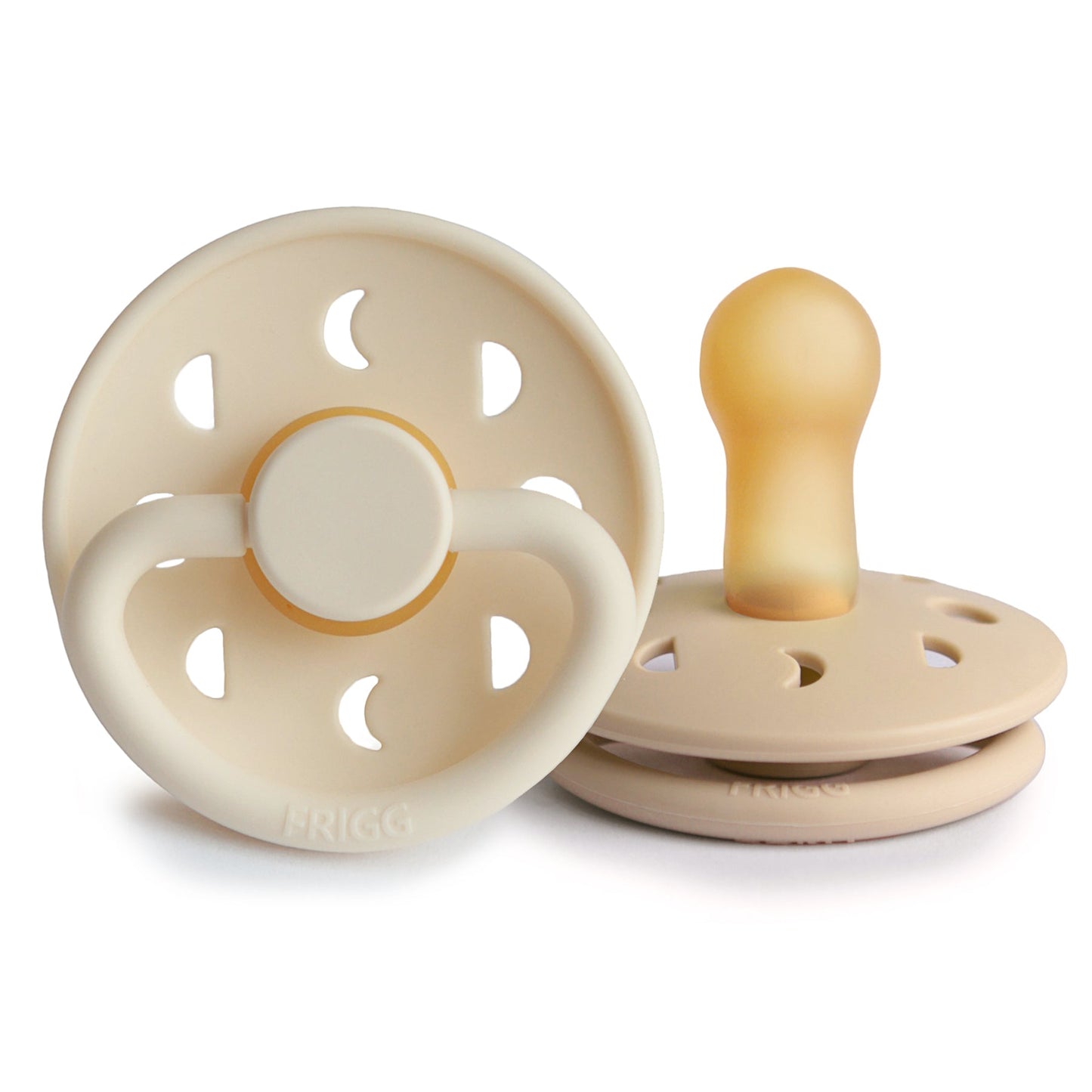 FRIGG Moon Natural Rubber Pacifier 2-Pack