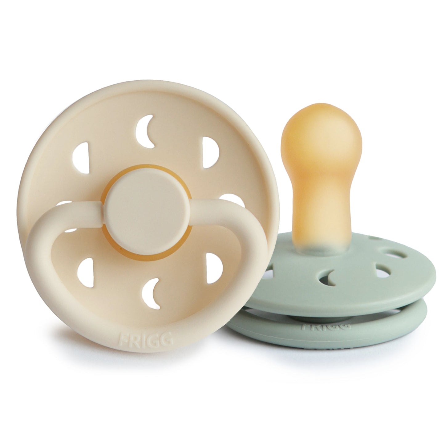 FRIGG Moon Natural Rubber Pacifier 2-Pack