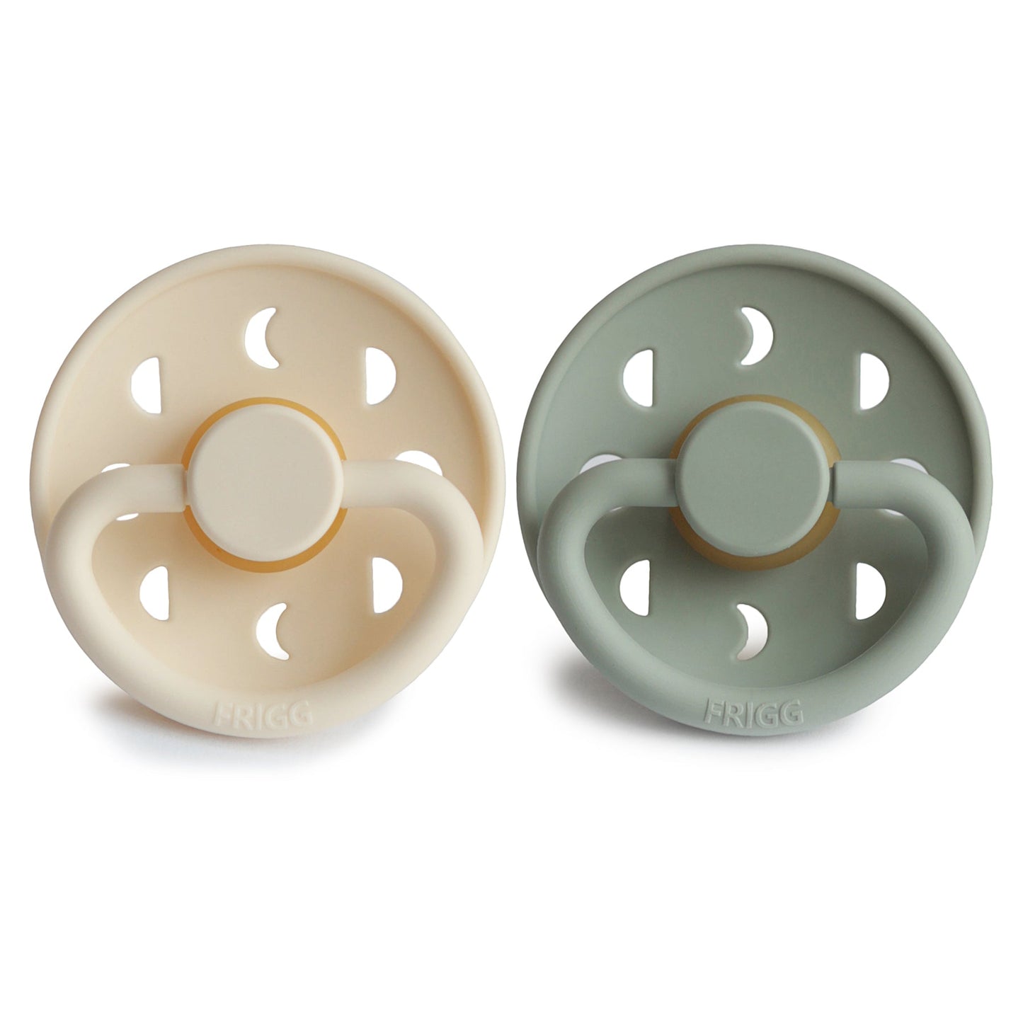 FRIGG Moon Natural Rubber Pacifier 2-Pack