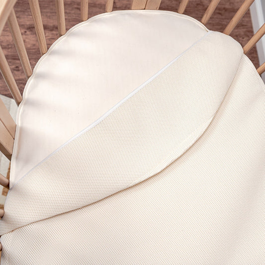 Naturepedic Oval Crib Mattress with Breathable Cover (Fits Stokke Sleepi Crib V2 - 27x47x3)