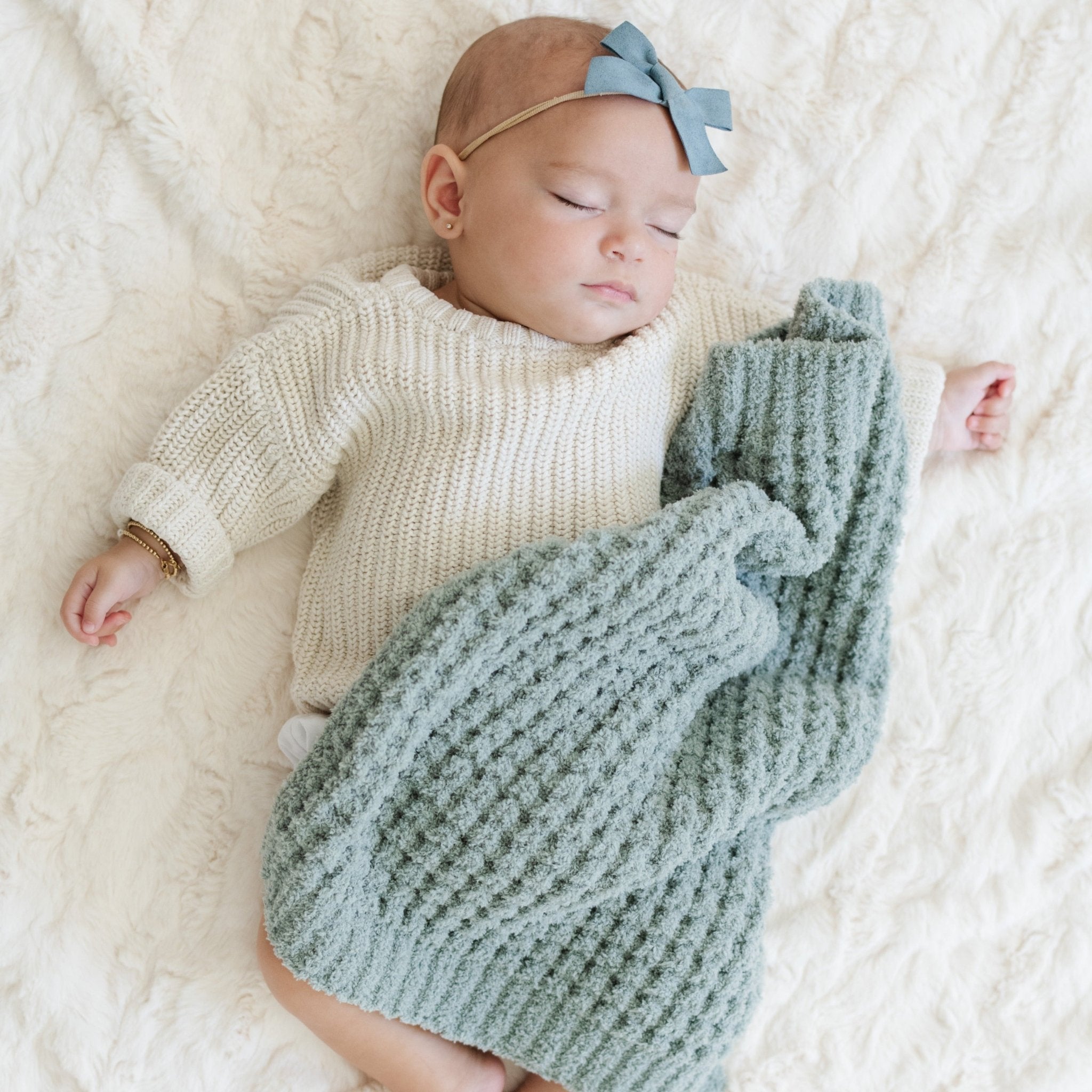 WAFFLE KNIT MINI BLANKETS | Saranoni - additional view