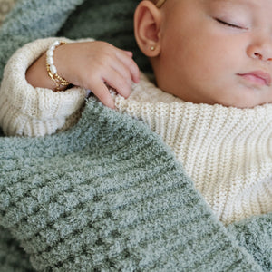 WAFFLE KNIT RECEIVING BLANKETS | Saranoni - additional view