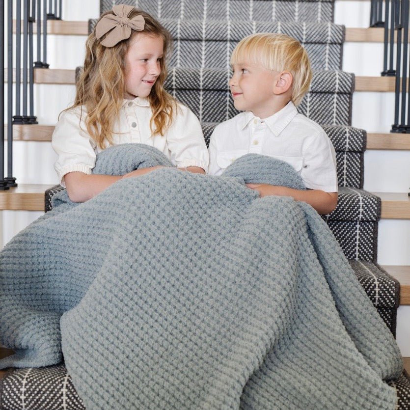 WAFFLE KNIT TODDLER BLANKETS | Saranoni - additional view