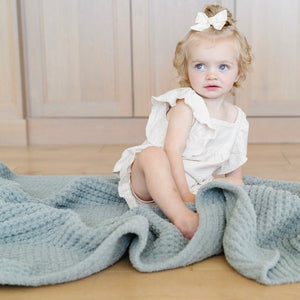 WAFFLE KNIT TODDLER BLANKETS | Saranoni - additional view