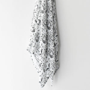 Organic Muslin Swaddle - Forest | Wee Gallery - additional view