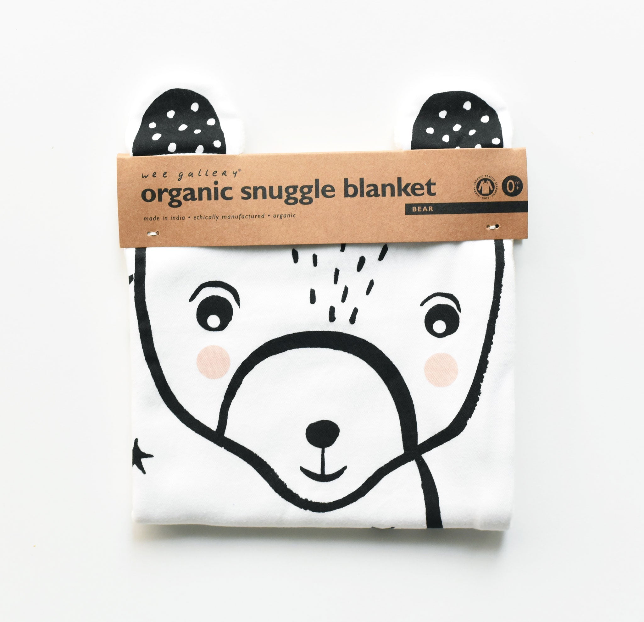 Organic Snuggle Blanket - Bear | Wee Gallery - additional view
