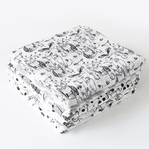 Organic Muslin Swaddle - Forest | Wee Gallery - additional view