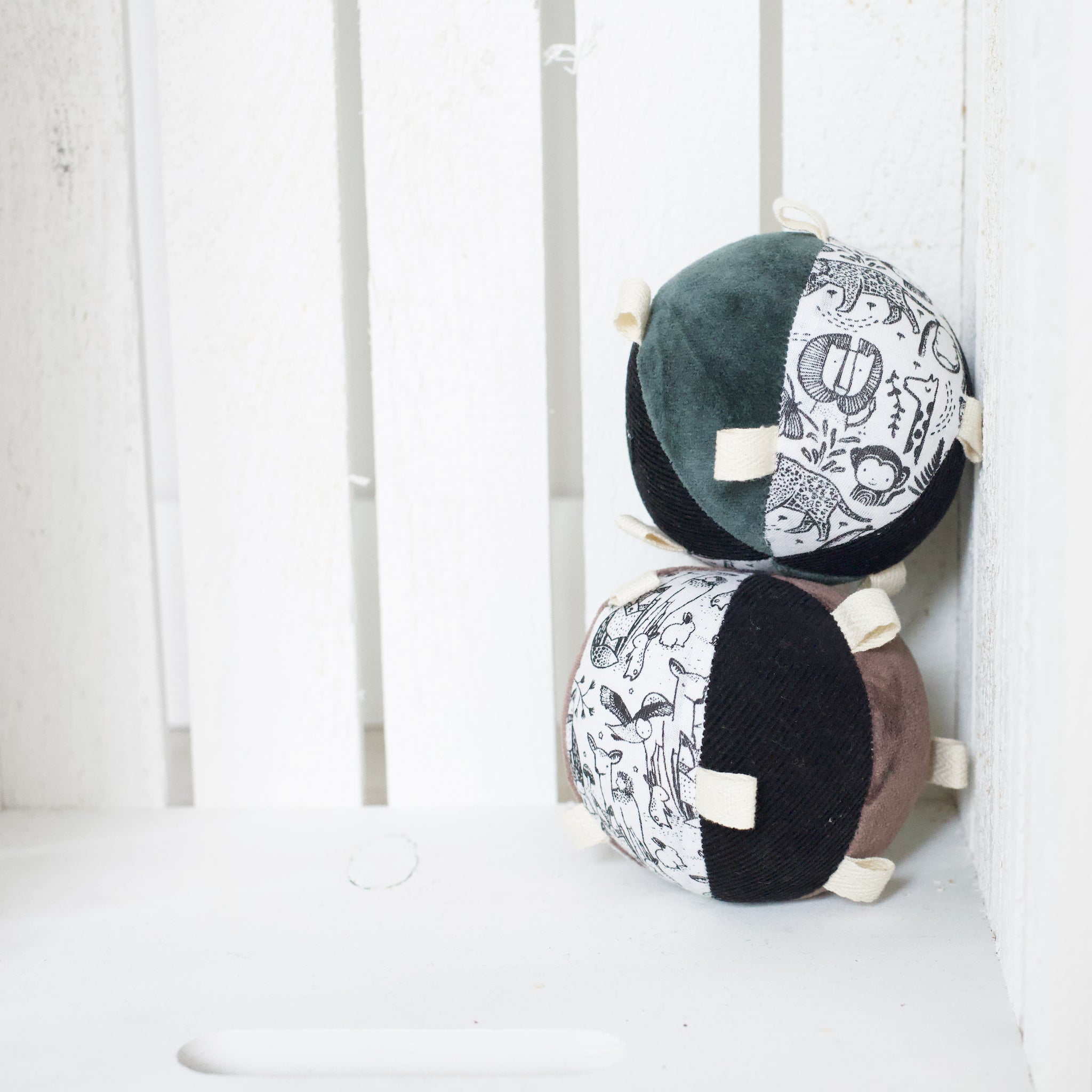 Taggy Ball with Rattle - Woodland | Wee Gallery - additional view