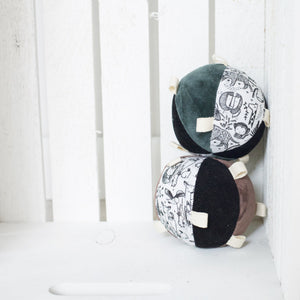 Taggy Ball with Rattle - Woodland | Wee Gallery - additional view