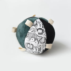 Taggy Ball with Rattle - Wild | Wee Gallery