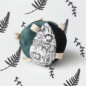 Taggy Ball with Rattle - Wild | Wee Gallery - additional view