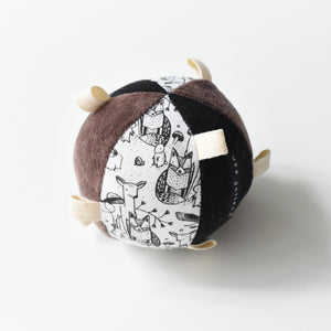 Taggy Ball with Rattle - Woodland | Wee Gallery