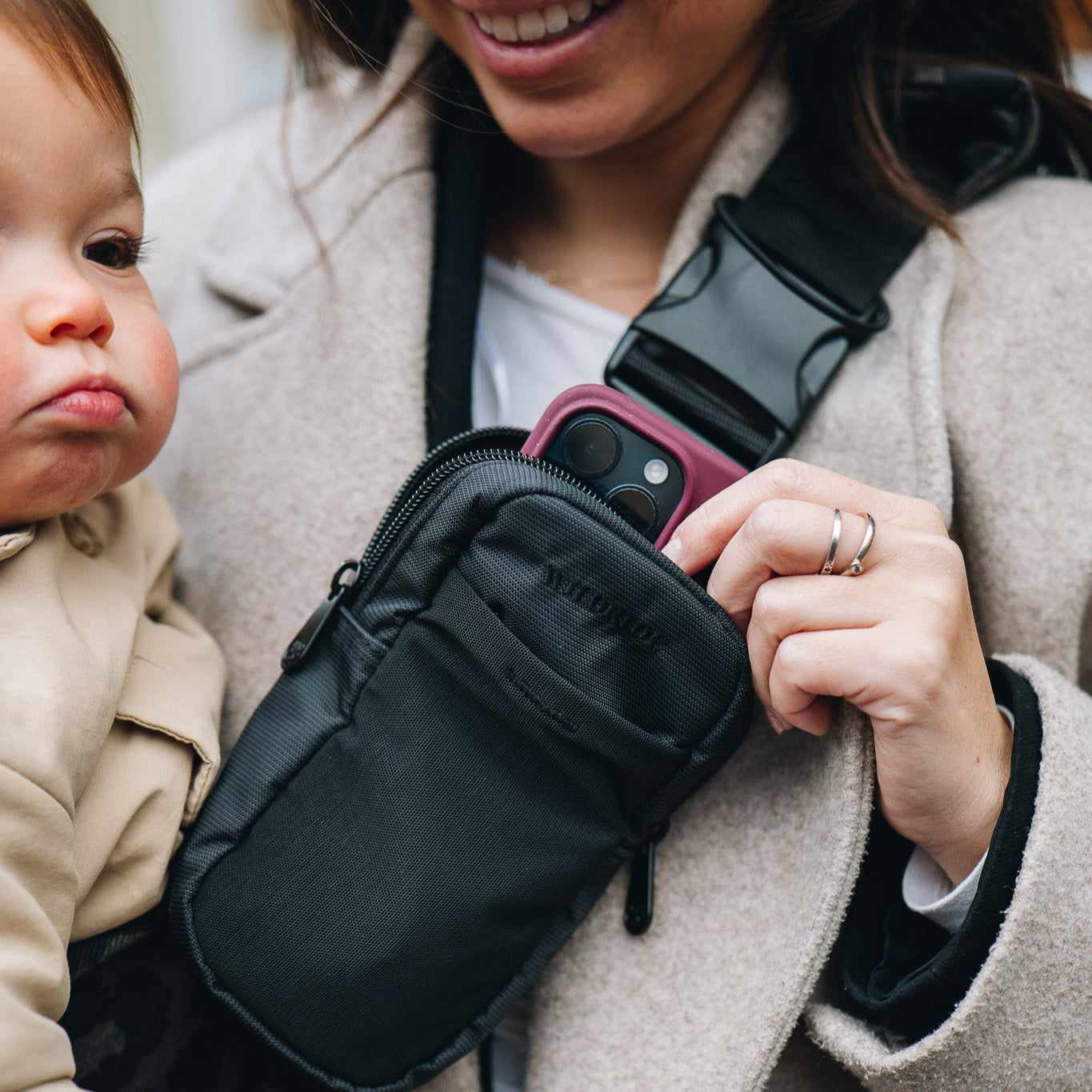 premium slide on bag for moms