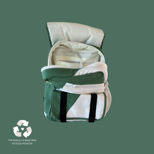 Recycled Kids Backpack Green Graphic