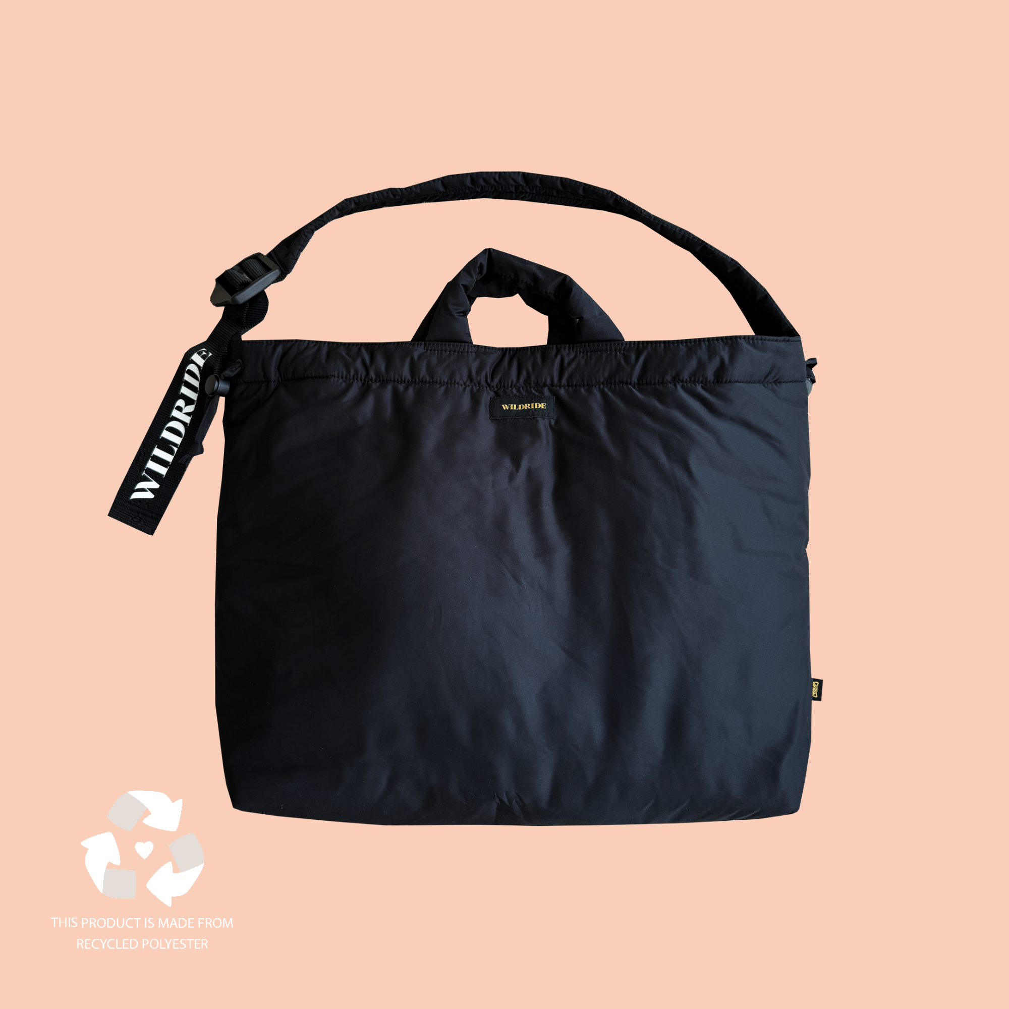 black mom shoulder diaper bag