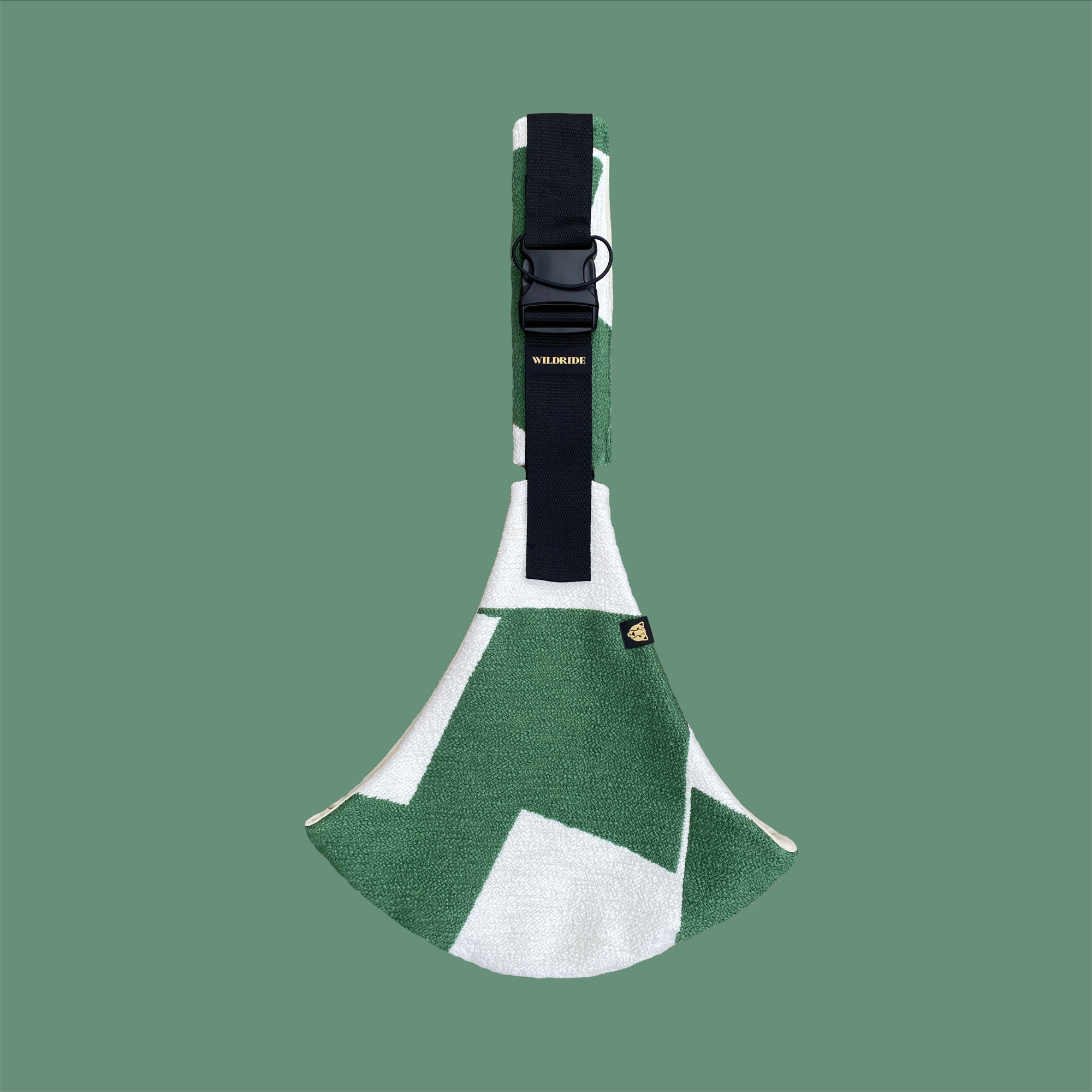 green graphic toddler carrier for moms