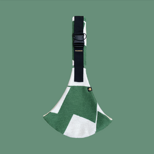 green graphic toddler carrier for moms