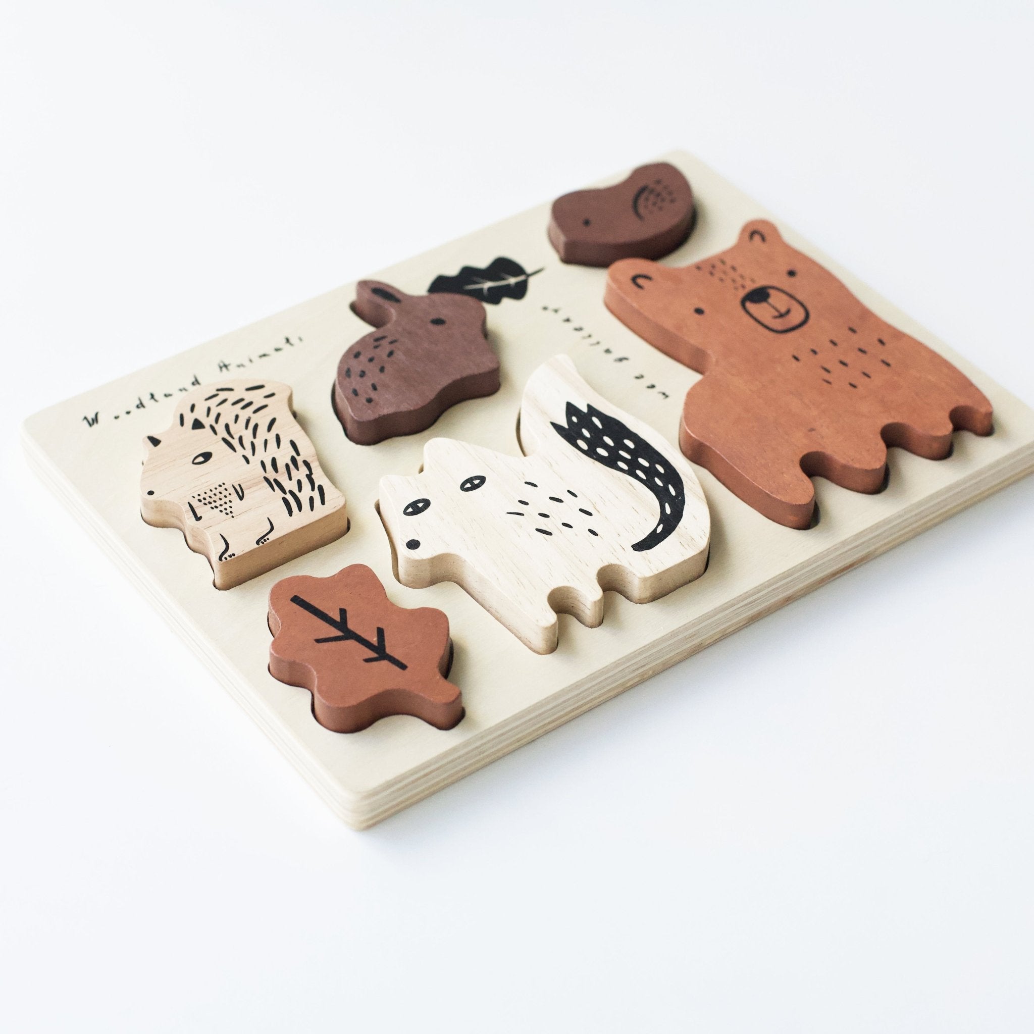 Wooden Tray Puzzle - Woodland Animals | Wee Gallery - additional view